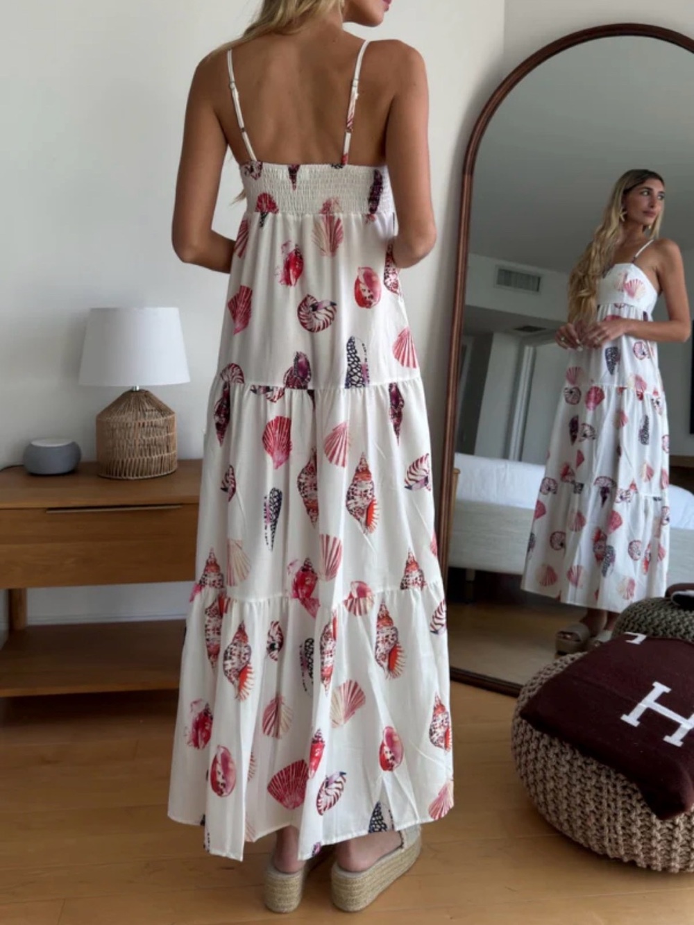 Women’s Shell-Print Maxi Dress new with tag L - Picture 6 of 7